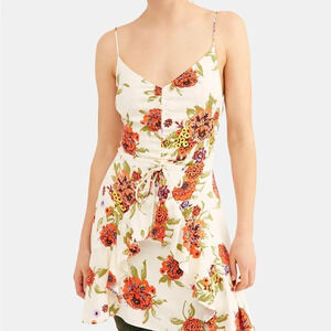 Free  People New Happy Heart Ruched Mini Dress same day shipping